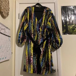 Eloquii multi color sequin dress